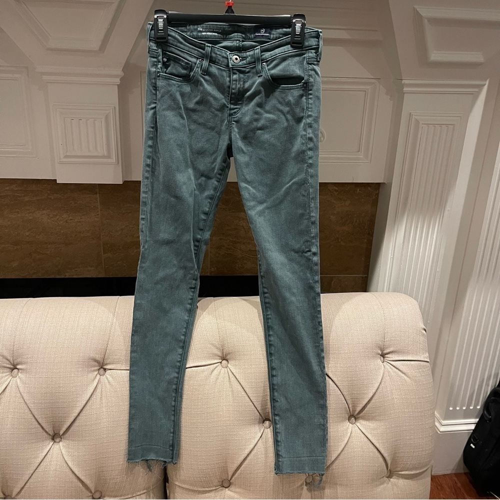 BO: Adriano Goldschmied The Legging Ankle Super Skinny Green Brushed Denim 26R